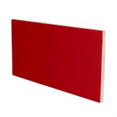 Color Collection 3 in. x 6 in. Bright Red Pepper Ceramic Wall Tile with a 3 in. Surface Bullnose-DISCONTINUED