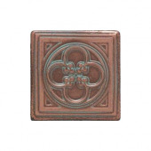 Castle Metals 2 in. x 2 in. Aged Copper Metal Insert A Accent Tile