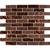 Copper Leaf 12 in. x 12 in. x 8 mm Glass Mesh-Mounted Mosaic Tile