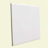 Matte Snow White 6 in. x 6 in. Ceramic Surface Bullnose Wall Tile-DISCONTINUED