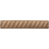 1 in. x 6 in. Cast Stone Rope Liner Noche Tile (16 pieces / case) - Discontinued