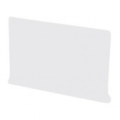 Color Collection Matte Tender Gray 4-1/4 in. x 6 in. Ceramic Left Cove Base Corner Wall Tile-DISCONTINUED