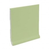 Matte Spring Green 6 in. x 6 in. Ceramic Stackable /Finished Cove Base Wall Tile-DISCONTINUED