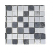 Carrera and Bardiglio Blend Marble Tile Sample