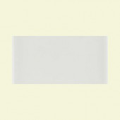 Glass Reflections 3 in. x 6 in. White Ice Glass Wall Tile (4 sq. ft. / case)-DISCONTINUED