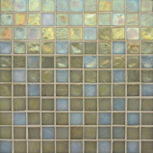 Edgewater Del Mar 1 in. x 1 in. 11-3/4 in. x 11-3/4 in. Glass Floor & Wall Mosaic Tile-DISCONTINUED