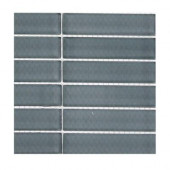Contempo Blue Gray Polished Glass Tile Sample(1 sq. ft.)