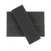 Contempo Smoke Gray 4 in. x 12 in. x 8 mm Frosted Glass Tile (1 sq. ft./each)