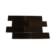 Metal Rouge 2 in. x 6 in. Stainless Steel Floor and Wall Tile
