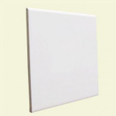 Color Collection Bright Snow White 6 in. x 6 in. Ceramic Bullnose Wall Tile-DISCONTINUED