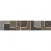Concrete Connection Retro Cool 2 in. x 13 in. Porcelain Decorative Border Accent Floor and Wall Tile