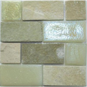 Edgewater Stone Steps Glass and Slate Mosaic & Wall Tile - 5 in. x 5 in. Tile Sample-DISCONTINUED