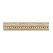 Fashion Accents Bead 2-1/4 in. x 13 in. Travertine Chair Rail Wall Tile