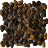 Mixed Pebbles 12 in. x 12 in. x 10 mm Polished Marble Mesh-Mounted Mosaic Tile (10 sq. ft. / case)