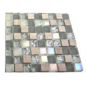 Galaxy Blend 1/2 in. x 1/2 in. Marble and Glass Tile Squares - 6 in. x 6 in. Floor and Wall Tile Sample