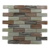 Gemini Mercury Blend 12 in. x 12 in. x 8 mm Glass Mosaic Floor and Wall Tile