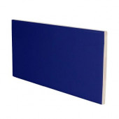 Bright Cobalt 3 in. x 6 in. Ceramic 3 in. Surface Bullnose Wall Tile-DISCONTINUED