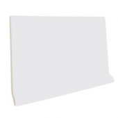 Color Collection Matte Tender Gray 3-3/4 in. x 6 in. Ceramic Stackable Left Cove Base Corner Wall Tile-DISCONTINUED