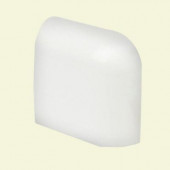 Color Collection Bright White Ice 2 in. x 2 in. Ceramic Radius Corner Wall Tile-DISCONTINUED