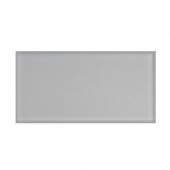 Contempo Bright White Frosted Glass Tile Sample