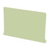 Color Collection Matte Spring Green 4 in. x 6 in. Ceramic Left Cove Base Corner Wall Tile-DISCONTINUED