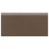 Rittenhouse Square Artisan Brown 3 in. x 6 in. Ceramic Bullnose Wall Tile-DISCONTINUED