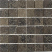Terra 12 in. x 12 in. Bengal Slate Porcelain Mesh-Mounted Mosaic Tile-DISCONTINUED