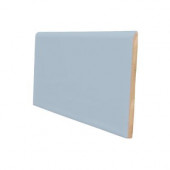 Color Collection Bright Wedgewood 3 in. x 6 in. Ceramic Surface Bullnose Wall Tile-DISCONTINUED
