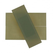 Contempo 4 in. x 12 in. Cream Frosted Glass Tile-DISCONTINUED