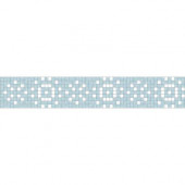 Jubilation Breeze Border 117.5 in. x 4 in. Glass Wall and Light Residential Floor Mosaic Tile