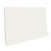 Color Collection Matte Bone 3-3/4 in. x 6 in. Ceramic Stackable Left Cove Base Corner Wall Tile-DISCONTINUED