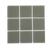 Contempo Natural White Frosted Glass Tile Sample