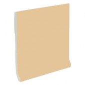 Color Collection Bright Camel 4-1/4 in. x 4-1/4 in. Ceramic Stackable Cove Base Wall Tile-DISCONTINUED