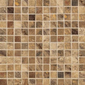 Jade 13 in. x 13 in. x 8-1/2 mm Chestnut Porcelain Mesh-Mounted Mosaic Floor and Wall Tile