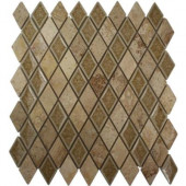 Roman Selection Side Saddle Diamond 11 in. x 11 in. x 8 mm Glass Floor and Wall Tile (0.82 sq. ft.)