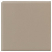 Semi-Gloss Uptown Taupe 4-1/4 in. x 4-1/4 in. Ceramic Bullnose Corner Wall Tile