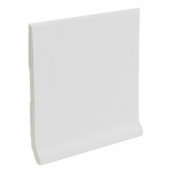 Color Collection Bright Tender Gray 6 in. x 6 in. Ceramic Stackable /Finished Cove Base Wall Tile-DISCONTINUED