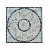 12 In. x 12 In. Emperador Light Medallion Marble Floor & Wall Tile-DISCONTINUED