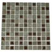 Roman Selection Basilica 11.25 in. x 11.25 in. x 8 mm Glass Floor and Wall Tile