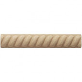 1 in. x 6 in. Cast Stone Rope Liner Travertine Tile (16 pieces / case) - Discontinued
