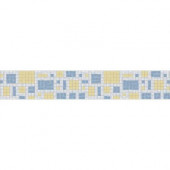 Scatter Beach Border 117.5 in. x 4 in. Glass Wall and Light Residential Floor Mosaic Tile
