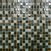 Black Marquee 12 in. x 12 in. x 8 mm Glass Stone Mesh-Mounted Mosaic Tile (10 sq. ft. / case)