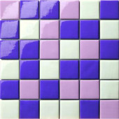 12.5 in. x 12.5 in. Capri Viola Mix Glossy Glass Tile-DISCONTINUED