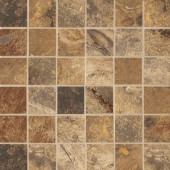 Jade Chestnut 13 in. x 13 in. x 8-1/2 mm Glazed Porcelain Floor and Wall Mosaic Tile