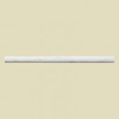 Carrara 3/4 in. x 12 in. Marble Dome Trim Wall Tile