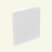 Color Collection Matte Snow White 3 in. x 3 in. Ceramic Surface Bullnose Corner Wall Tile-DISCONTINUED