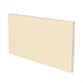 Color Collection Bright Khaki 3 in. x 6 in. Ceramic Surface Bullnose Wall Tile-DISCONTINUED