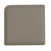Modern Dimensions Matte Desert Gray 2-1/8 in. x 2-1/8 in. Ceramic Bullnose Corner Wall Tile-DISCONTINUED