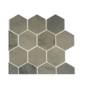 Oriental Hexagon Marble Floor and Wall Tile Sample