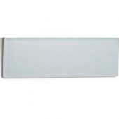 Contempo Bright White Frosted 4 in. x 12 in. x 8 mm Glass Subway Tile
